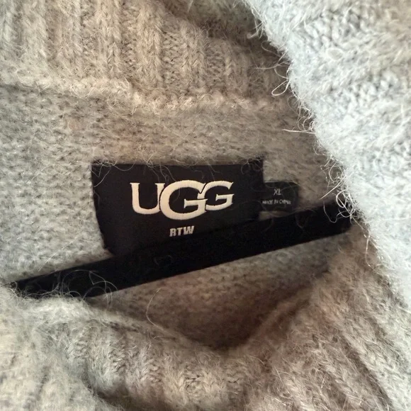 UGG Soft Gray Cowl Neck Sweater - Picture 2 of 4